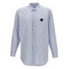 Logo patch striped shirt