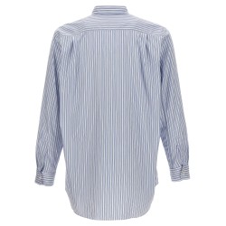 Logo patch striped shirt