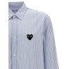 Logo patch striped shirt