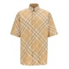 Logo embroidery check shirt