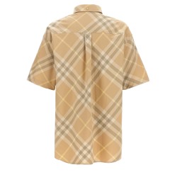 Logo embroidery check shirt