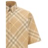 Logo embroidery check shirt