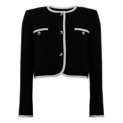 Crepe short jacket