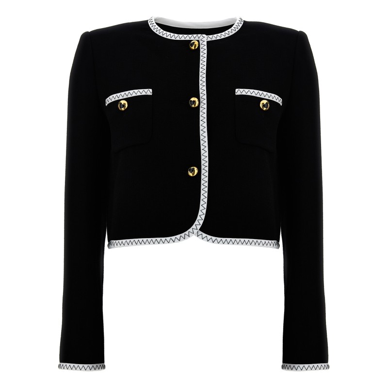 Crepe short jacket