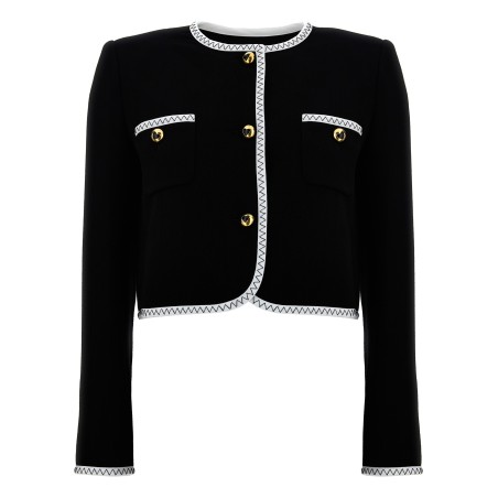 Crepe short jacket