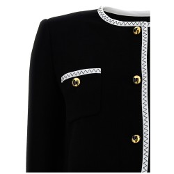 Crepe short jacket