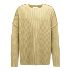 Geometric neckline sweater
