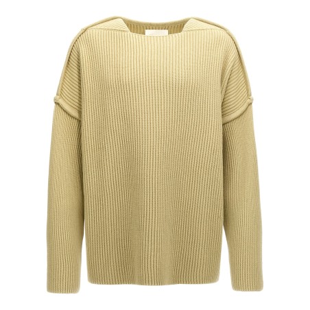 Geometric neckline sweater