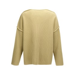 Geometric neckline sweater