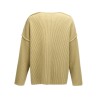 Geometric neckline sweater