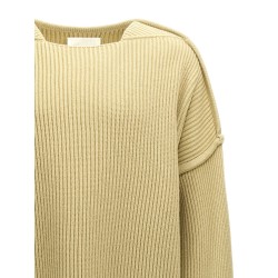 Geometric neckline sweater