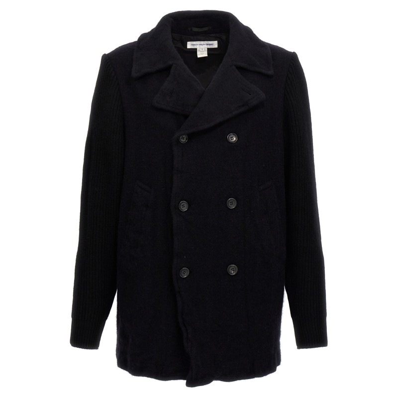 Double-breasted wool coat