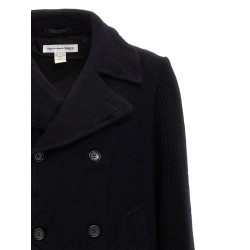 Double-breasted wool coat