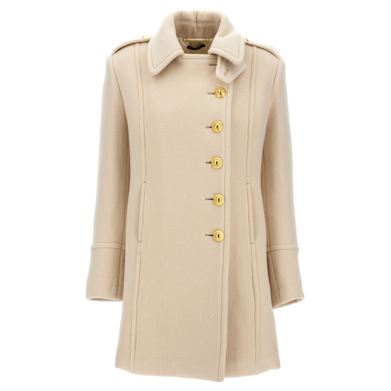 Single-breasted wool coat