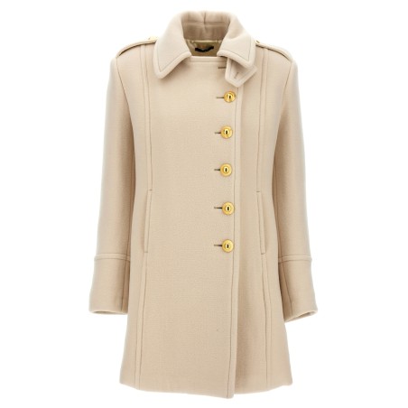 Single-breasted wool coat