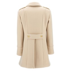 Single-breasted wool coat