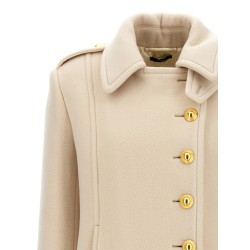 Single-breasted wool coat