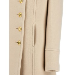 Single-breasted wool coat