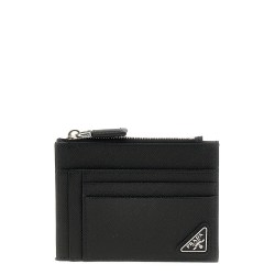 Saffiano logo card holder