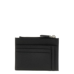 Saffiano logo card holder