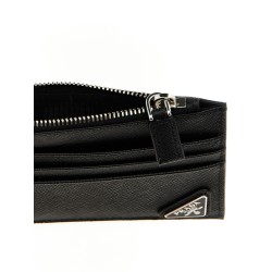 Saffiano logo card holder