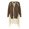 Two-material cardigan