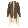 Two-material cardigan