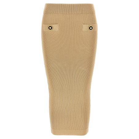 Ribbed midi skirt