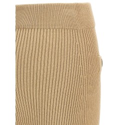 Ribbed midi skirt