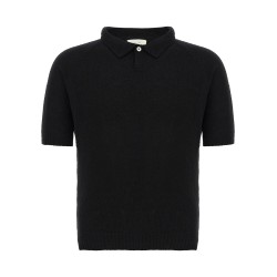 Bouclé cotton polo shirt