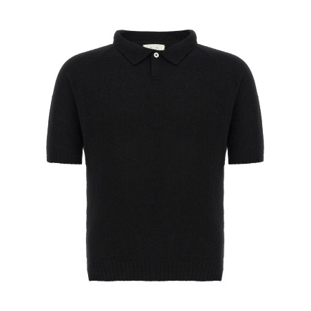 Bouclé cotton polo shirt
