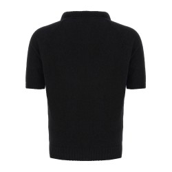 Bouclé cotton polo shirt