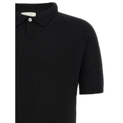Bouclé cotton polo shirt