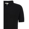 Bouclé cotton polo shirt