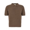Bouclé cotton polo shirt