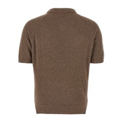 Bouclé cotton polo shirt