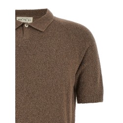 Bouclé cotton polo shirt