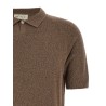 Bouclé cotton polo shirt