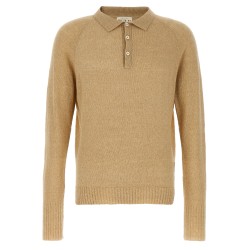 Bouclé cotton polo shirt