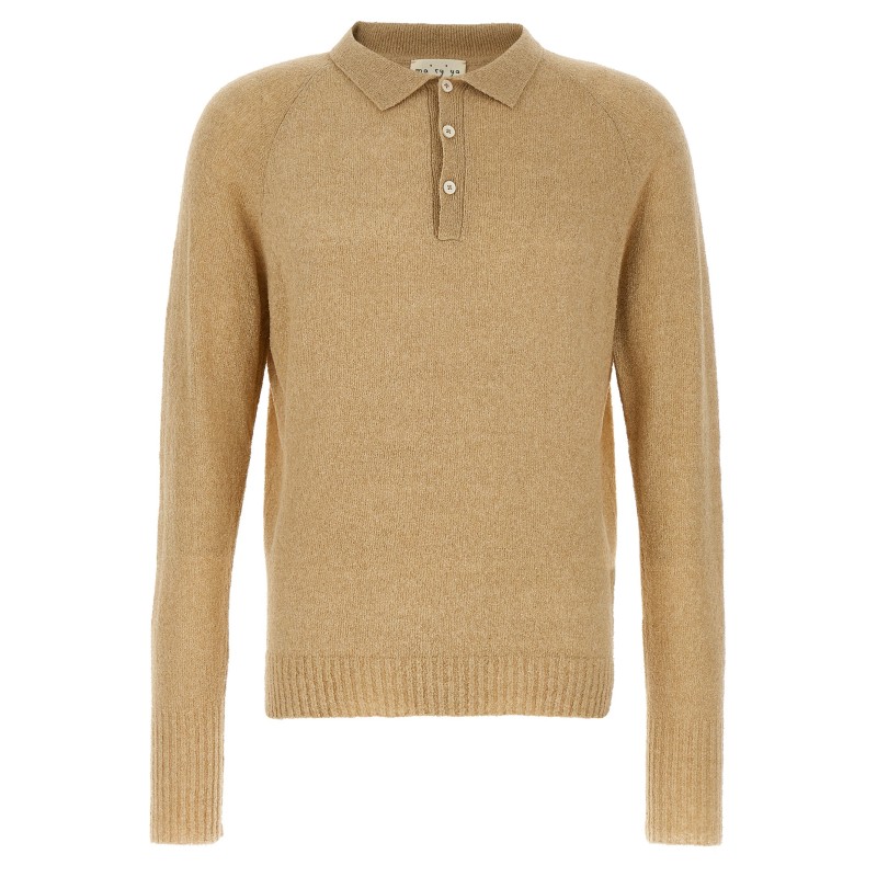 Bouclé cotton polo shirt