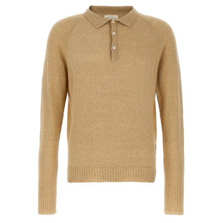 Bouclé cotton polo shirt