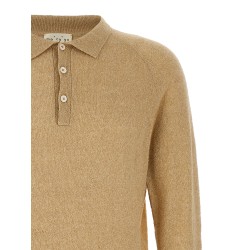 Bouclé cotton polo shirt