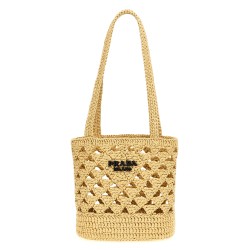 Crochet logo handbag