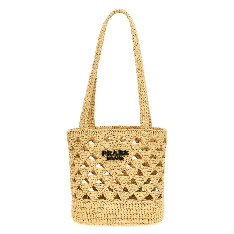 Crochet logo handbag