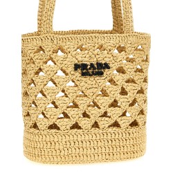 Crochet logo handbag