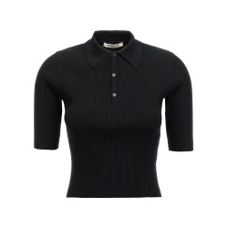 Ribbed polo shirt