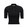 Ribbed polo shirt