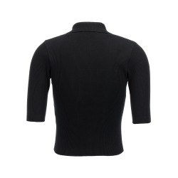 Ribbed polo shirt