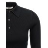Ribbed polo shirt