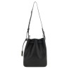 Large leather bucket bag